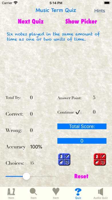 Musical Terms with Quiz Screenshot