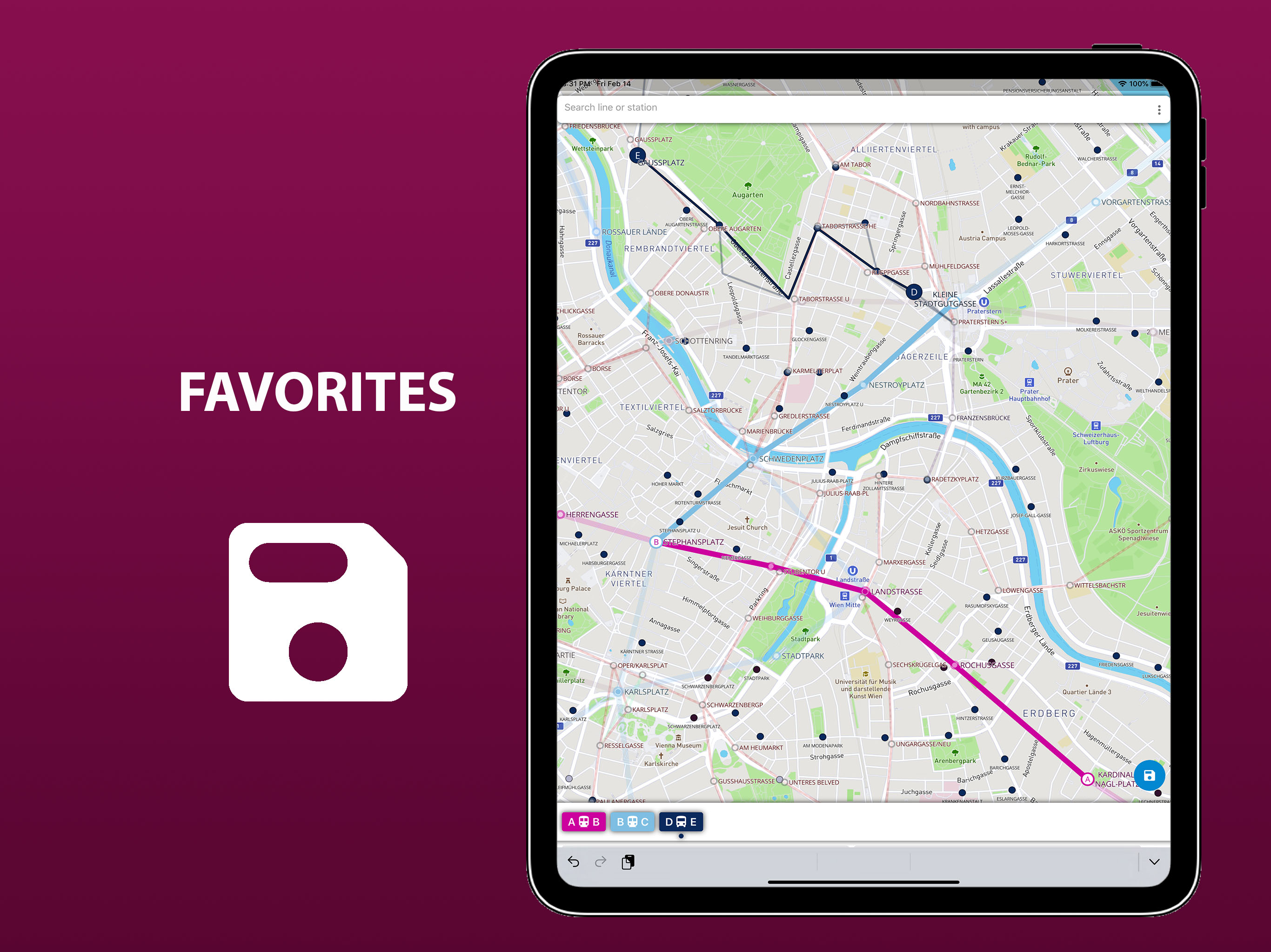 Public transport map Vienna screenshot 12