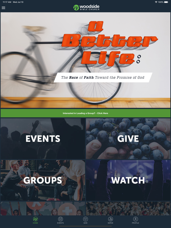 Woodside Bible iPad screenshot 1 - Lifestyle app