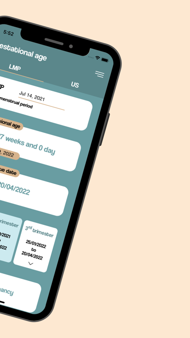 Pregnancy dating Screenshot