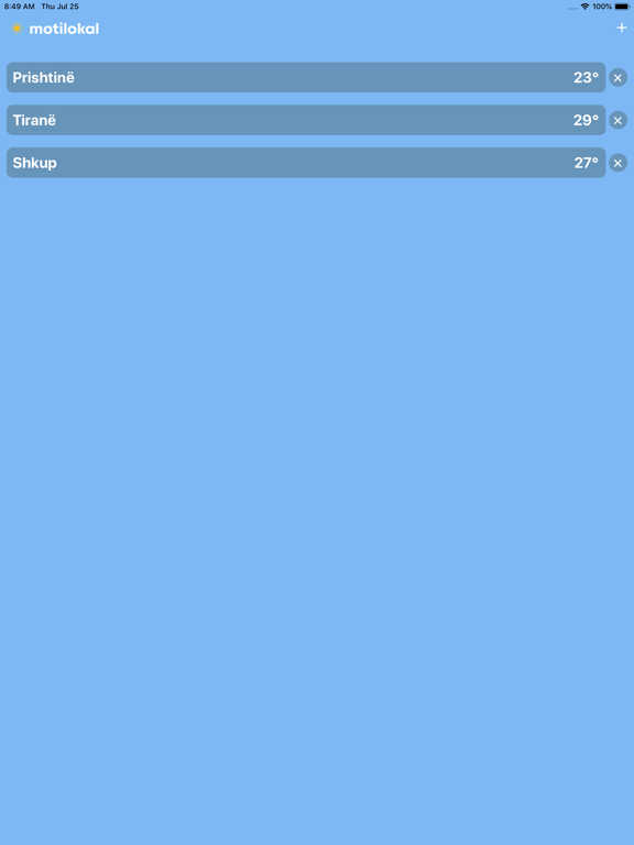 motilokal iPad screenshot 2 - Weather app