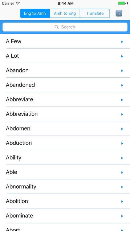 Amharic Dictionary Translator