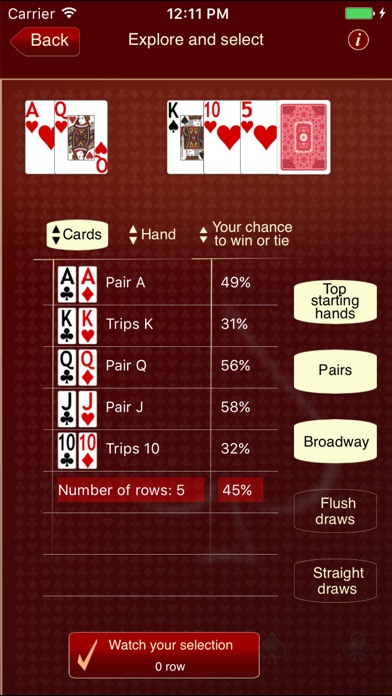 The Poker Calculator Screenshot