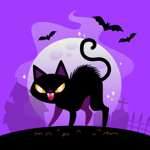 Black Cat Sticker Emojis icon