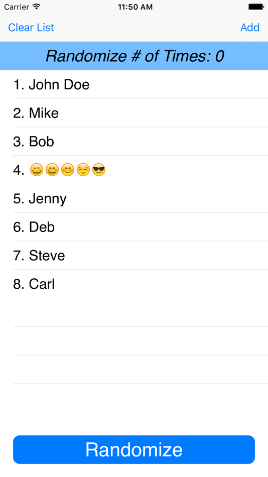 #1. Randomize List (iOS) 由: Michael Joe