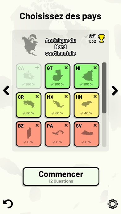 Screenshot #3 pour Pays d'Amérique du Nord - Quiz