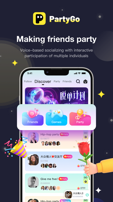 PartyGo-Chat & Meet New People Screenshot