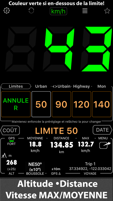 Screenshot #1 pour Compteur De Vitesse 55 Start
