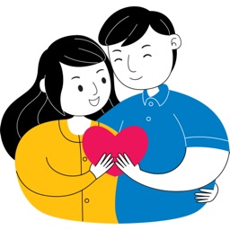 The Happy Couple stickers