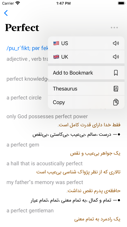 #2. Persianary - Farsi Dictionary (macOS) 由: Appersian
