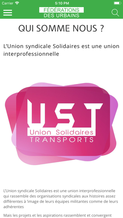 Fédérations des Urbains Screenshot