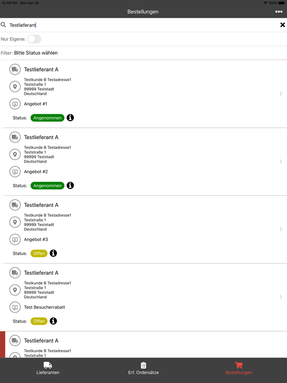 Screenshot #4 pour Warenbörse Bestellsystem