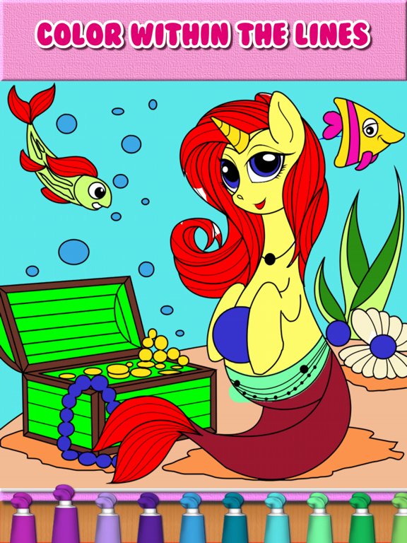 Screenshot #6 pour Pony Mermaid Coloring Book