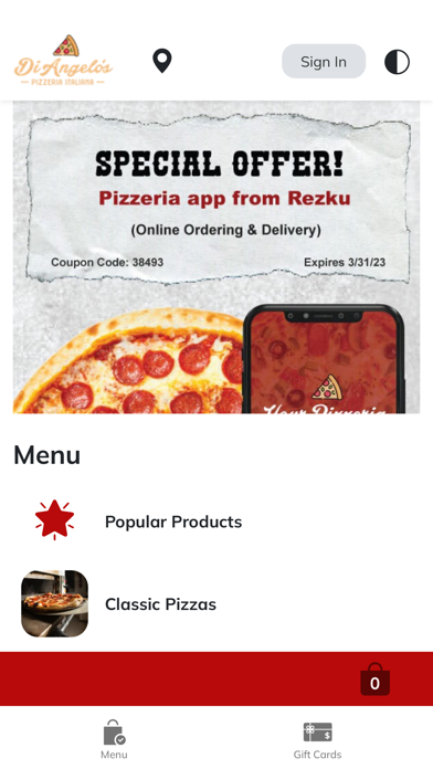 Rezku Branded Restaurant App Screenshot