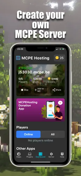 Game screenshot MCPE Hosting: Minecraft Server apk