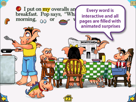 Little Monster at School iPad screenshot 1 - Book app