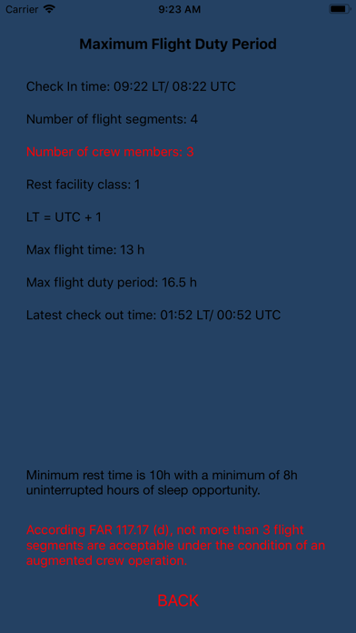 Flight Duty Calculator (FAA)のおすすめ画像3