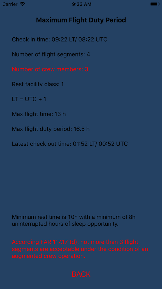 #3. Flight Duty Calculator (FAA) (macOS) Podle: Thomas Oswald