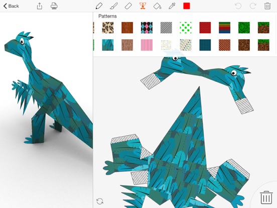 Foldify Dinosaurs iPad app afbeelding 4