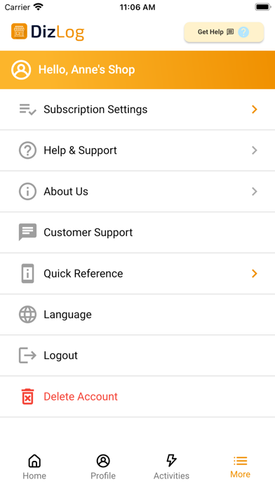 DizLog POS & Accounting Screenshot