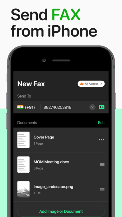 FAX from Phone - Send FAX + Screenshot