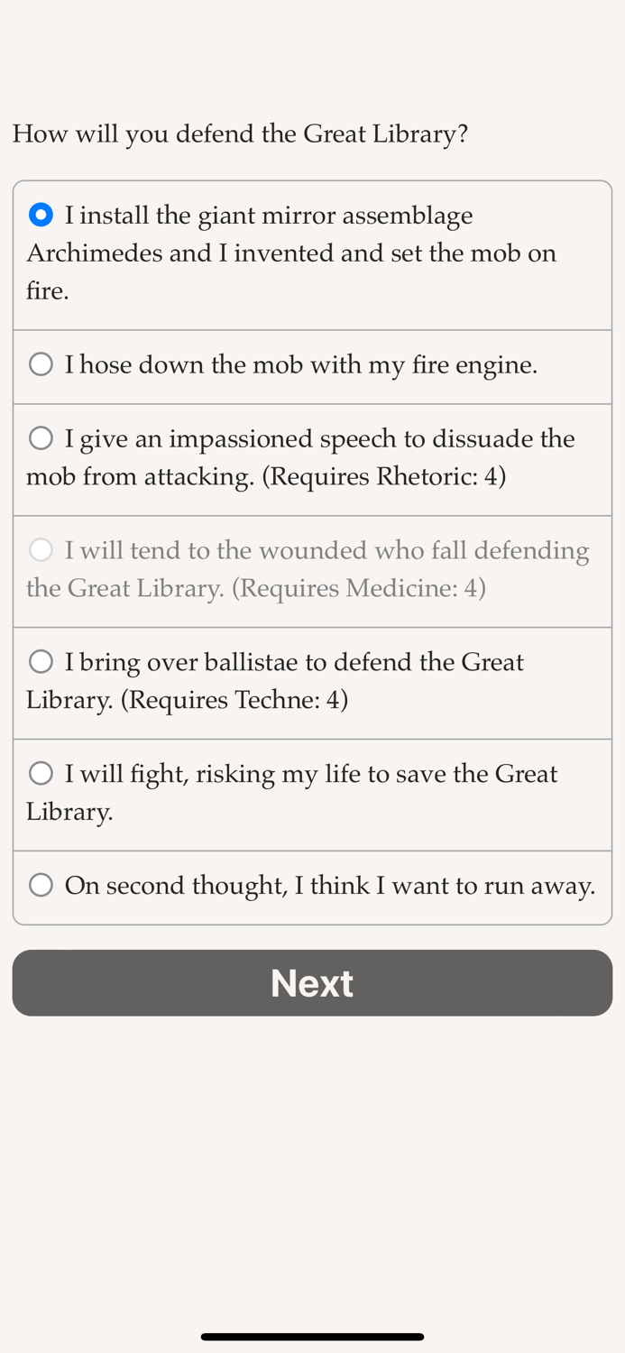 Choice of Alexandria