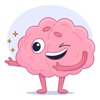 happy brain stickers icon