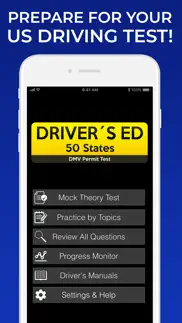 drivers ed: dmv permit test iphone screenshot 1