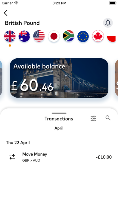 Hays Travel Currency Card Screenshot