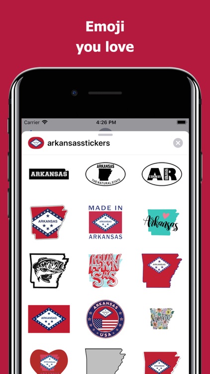 Arkansas emoji - USA stickers