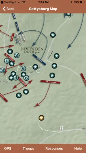 Gettysburg Battle App: July 2 screenshot 2