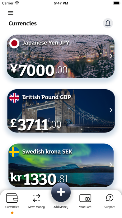 Sainsbury's Bank Travel Card Screenshot