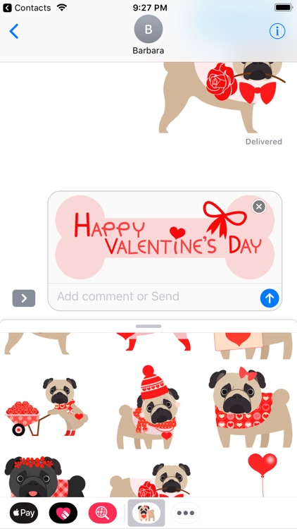 Pug Love Stickers