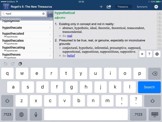 Roget's II: New Thesaurus iPad screenshot 8 - Reference app