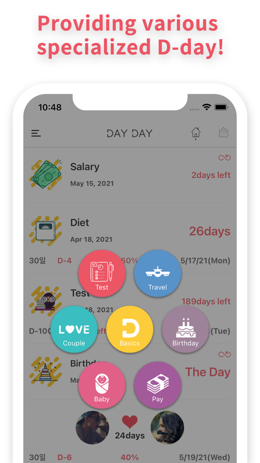 #4. DAY DAY Widget (iOS) 由: Jae Young Kim