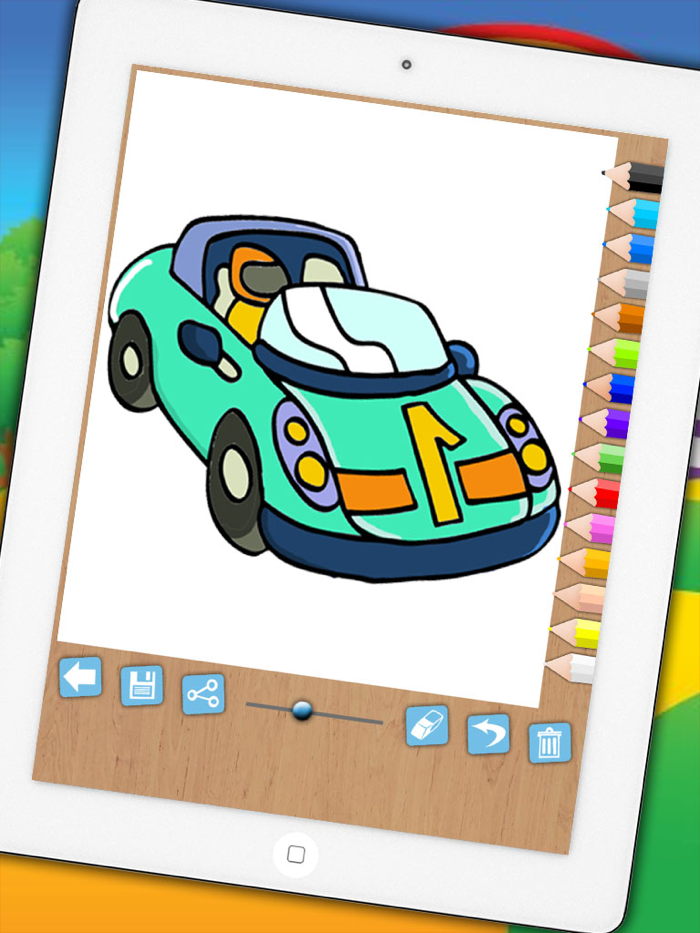 Magic Cars Coloring Book Game