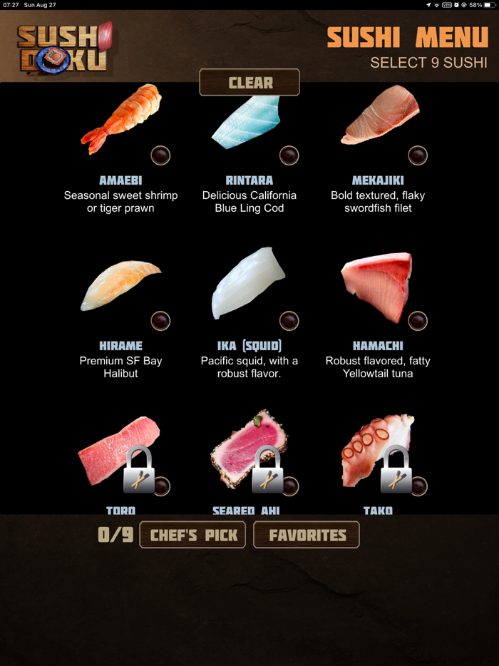 Sushidoku - Sudoku with Sushi