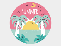 Summer Is Here Stickers