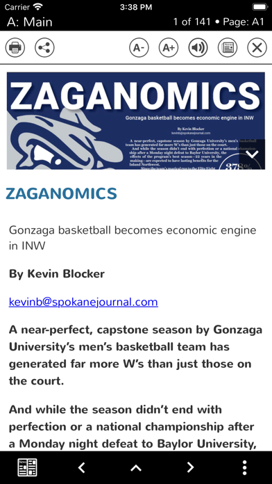 Spokane Journal of Business Screenshot