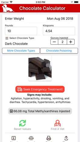 Game screenshot Chocolate Toxicity Calculator mod apk
