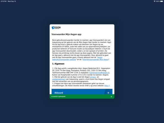 Mijn Aegon iPad app afbeelding 5