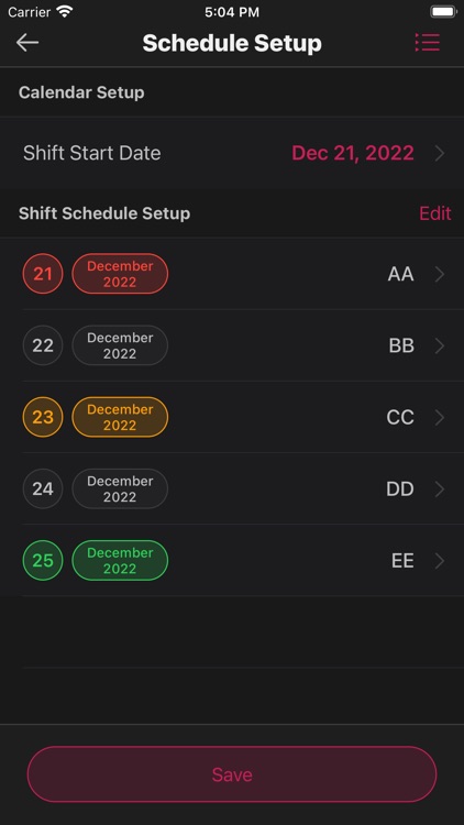 Shift Calendar App by Twinkle Makwana Shift Calendar App by Twinkle Makwana