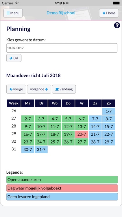 Flexpulse PlanRijles App