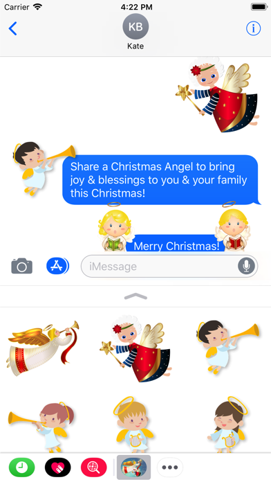 Screenshot #3 pour Xmas Angels Emoji & Stickers
