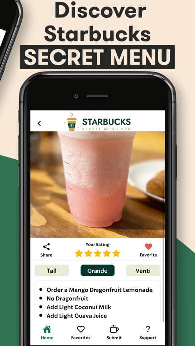 Starbucks Secret Menu Recipes Screenshot