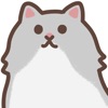 cute forest Cat sticker icon