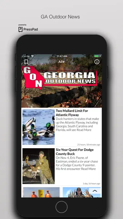 Georgia Outdoor News iPhone Screenshot 1