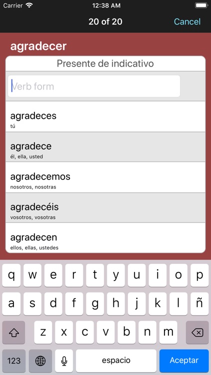 VerbForms Español screenshot-6