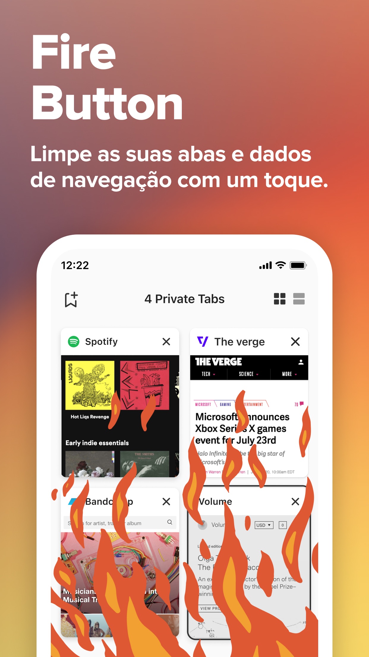 Screenshot do app DuckDuckGo Private Browser