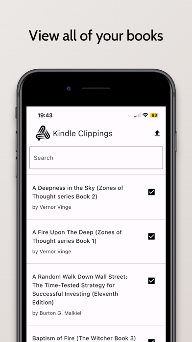 Kindle Clippings Screenshot